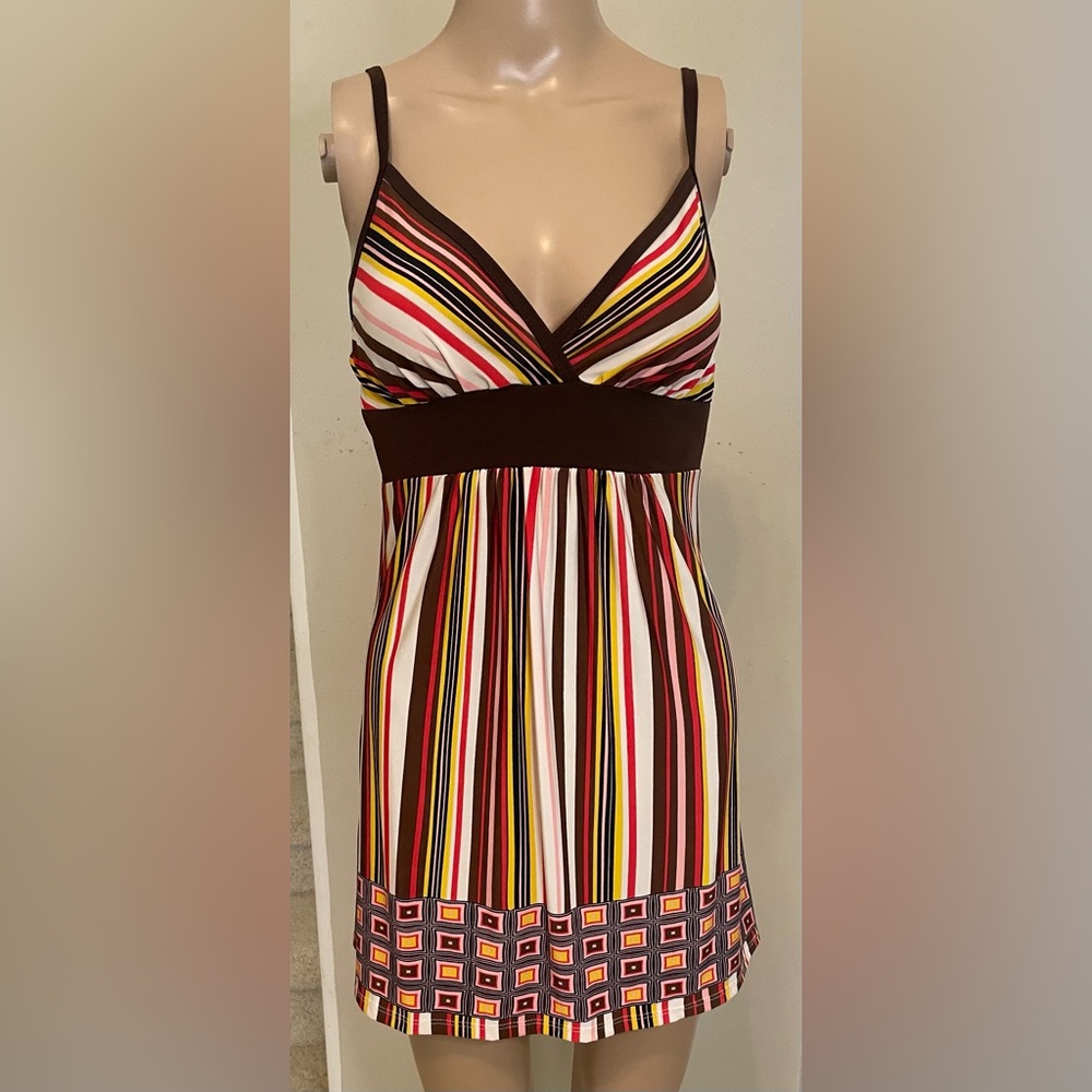 NWT Wet Seal "Brown Sugar" Striped Mini Dress, Size M